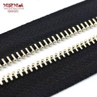 金属铜拉链 5号圆环拉头拉锁配件浅金齿包包裤子拉链辅料20-40cm