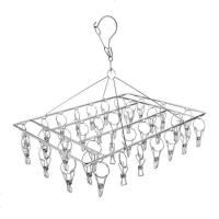 不锈钢多夹子晾衣架婴儿尿布内衣防风晒袜子架圆形多功能宿舍挂架