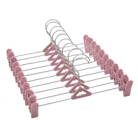 可叠加塑料裤子架裤架10个装家用防滑裤夹子裤挂衣架裤架子