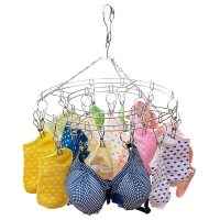 晒袜子衣架多夹子不锈钢防风婴儿多功能宝宝晾衣夹内衣裤儿童衣架