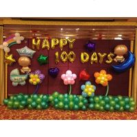 ?儿童生日派对装饰背景墙女宝宝周岁酒店布置男孩气球装饰套餐