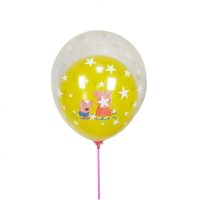 双层星星气球发光卡通微商线下引流吸粉小礼物地推扫码扫街小礼品