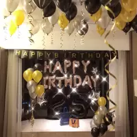 成人生日派对气球布置酒吧KTV浪漫生日会场布置装饰生日字母气球