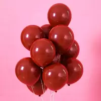 网红宝石红气球马卡龙生日派对婚庆结婚装饰布置石榴红色婚房婚礼