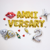 恋爱一周年结婚纪念日套餐浪漫场景布置惊喜love字母铝膜气球装饰