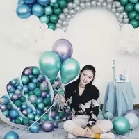 生日派对创意场景金属色气球装饰加厚抖音气球结婚庆浪漫布置用品