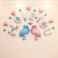 结婚装饰气球火烈鸟气球创意浪漫婚礼婚房布置装饰求婚表白气球