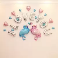 结婚装饰气球火烈鸟气球创意浪漫婚礼婚房布置装饰求婚表白气球