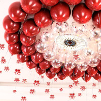 网红宝石红气球装饰生日派对卧室结婚房布置套餐浪漫婚庆婚礼气球