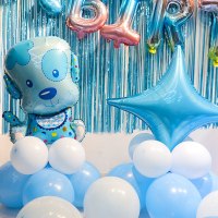 儿童宝宝周岁晏生日派对气球套餐酒店背景墙创意卡通装饰布置用品