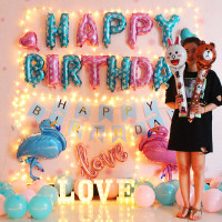 成人生日气球生日蜡烛装饰求婚布置套餐生日派对ins网红卧室布置