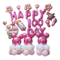生日布置套餐派对装饰周岁百日儿童布置用品宝宝生日字母铝膜气球