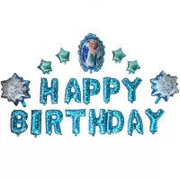 冰雪奇缘气球生日派对装饰 公主女孩周岁生日背景墙布置立柱套餐