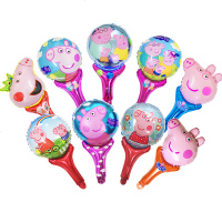 微商地推手持棒铝膜气球批發小礼品卡通儿童多款玩具生日派对装饰