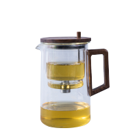茶具套装泡茶壶高档胡桃木茶水分离器飘逸杯玻璃懒人过滤耐高温家用