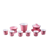 汝瓷茶具套装陶瓷功夫茶具套装盖碗茶壶茶杯家用整套汝瓷茶具礼盒装