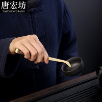 唐宏坊 茶道六君子套装 黑檀木 桐木 茶筒茶勺杯叉茶夹茶针 茶具配件