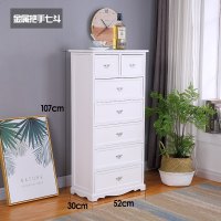 欧式实木五斗柜色雕花简约现代卧室客厅收纳柜子储物柜抽屉式 整装_五金把手七斗