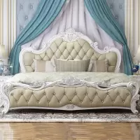 公主床欧式床实木床大床欧式成套家具婚床1.8米床主卧新款床双人