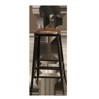 吧台椅复古铁艺吧台桌椅组合咖啡厅高脚凳靠背吧台凳家用吧凳吧椅