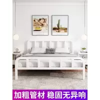 铁架床双人1.8米现代简约轻奢铁艺床公主床北欧单人宿舍铁床1.5米