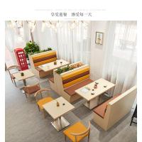 卡座沙发甜品奶茶店西餐火锅汉堡咖啡茶餐厅桌椅组合靠墙饭店卡座