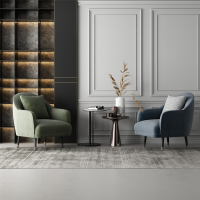 北欧轻奢高档椅实木客厅卧室创意休闲网红靠背老虎椅布艺单人沙发