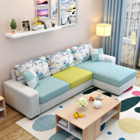 布艺沙发小户型简约现代客厅家具可拆洗转角组合三人位出租房沙发