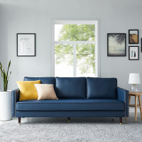 美式皮艺沙发大小户型地中海田园风格北欧现代客厅三人组合皮沙发