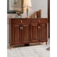 美式纯实木鞋柜家用口简约现代玄关厅柜中式进大容量储物柜