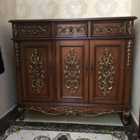 欧式鞋柜实木美式厅玄关柜阳台两三四储物柜餐边柜子整装客厅