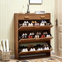 超薄翻斗鞋柜家用口实木色简约现代带抽屉经济型厅省空间鞋架