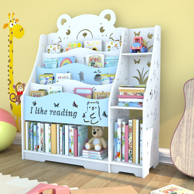 书架绘本书架家用简易宝宝书架落地经济型小孩学生书柜幼儿园