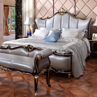 欧式床双人床头柜实木床豪华公主床婚床简欧小户型新古典家具