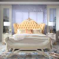 欧式床主卧1.8米双人床全实木公主床婚床美式样板房别墅家具