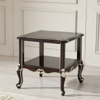 欧式角几客厅沙发旁边小桌边几轻奢多功能咖啡桌实木小茶几电话桌
