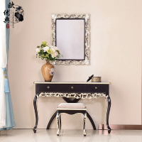 欧式新古典实木花梳妆台法式现代简约公主化妆桌小户型卧室家具