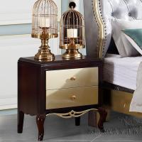 欧式床头柜迷你收纳柜美式现代床边柜多功能花实木法式储物柜