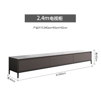 北欧电视柜ins风轻奢现代简约电视机柜新款大理石茶几电视柜组合 2.4米电视柜[大理石面] 组装