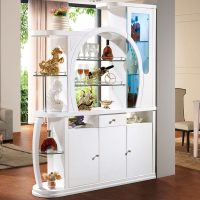 简约现代玄关柜酒柜 白色烤漆双面屏风鞋柜隔断柜 厅柜间厅柜