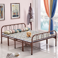 折叠床单人床家用简易双人1.5铁艺铁床架成人1.2米钢丝床现代简约