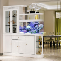 带鱼缸的隔断柜玄关柜客厅酒柜双面间厅柜多功能屏风柜鞋柜厅柜