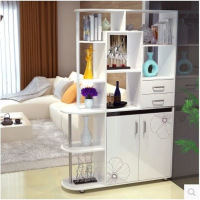 时尚彩绘厅柜鞋柜双面玄关柜酒柜隔断屏风柜烤漆客厅 双面