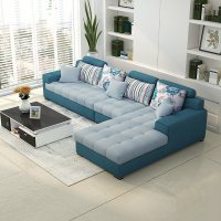 布艺沙发简约现代可拆洗大小户型客厅贵妃家具组合整装布沙发特价