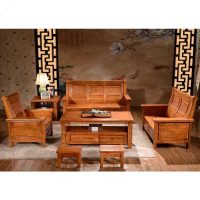 中式全实木沙发组合香樟木沙发新款花小户型三人位简约客厅家具