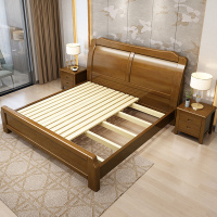 中式实木床1.8米现代简约高箱储物抽屉床1.5米床主卧双人卧室婚床