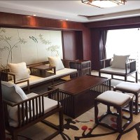 新中式沙发现代中式中国风小户型客厅售楼处禅意实木家具组合定制