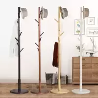 衣帽架落地实木组装卧室客厅现代宜家创意简易家用挂衣架衣服架子