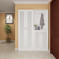 超薄鞋柜带挂衣架进窄17厘米入户玄关柜简约现代大容量定制