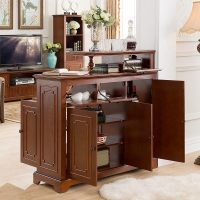 美式实木玄关柜隔断柜双面欧式多功能厅柜鞋柜客厅多层储物柜